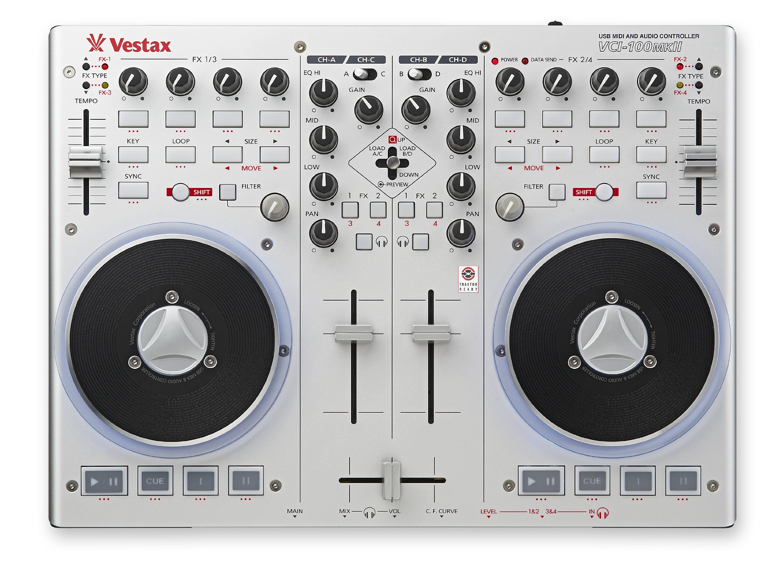 【中古】【非常に良い】Vestax DJコントローラー VCI-100MK2 Windows/Macintosh対応 SeratoDJ Intro/Traktor LE対応