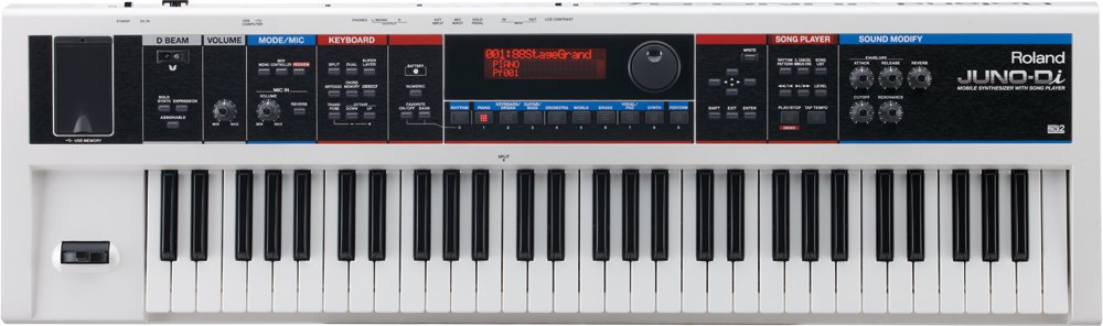 【中古】【非常に良い】Roland ローランド モバイルシンセサイザー with Song Player JUNO-Di-WH ホワイト