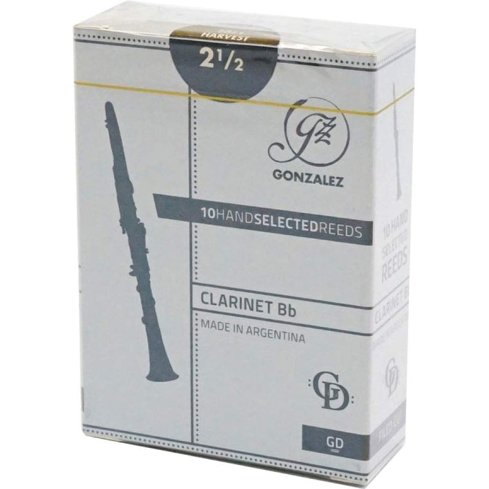 【中古】【非常に良い】GONZALEZ GD B♭クラリネットリード ファイルドカット [2 1/2] 10枚入り