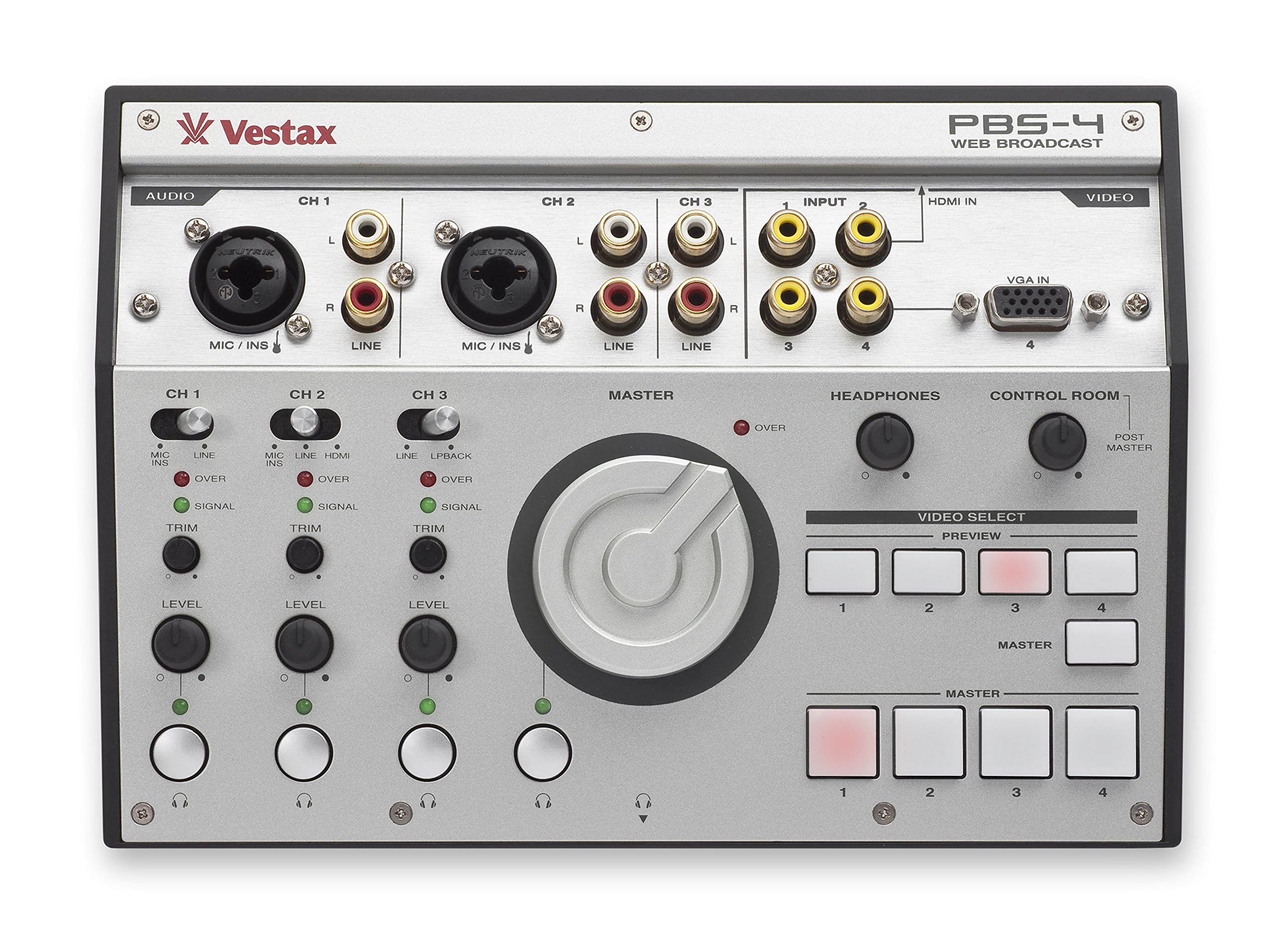 【中古】【非常に良い】Vestax ライブ配信向け オーディオインターフェイス PBS-4 ステミキ/ビデオセレクト機能付き