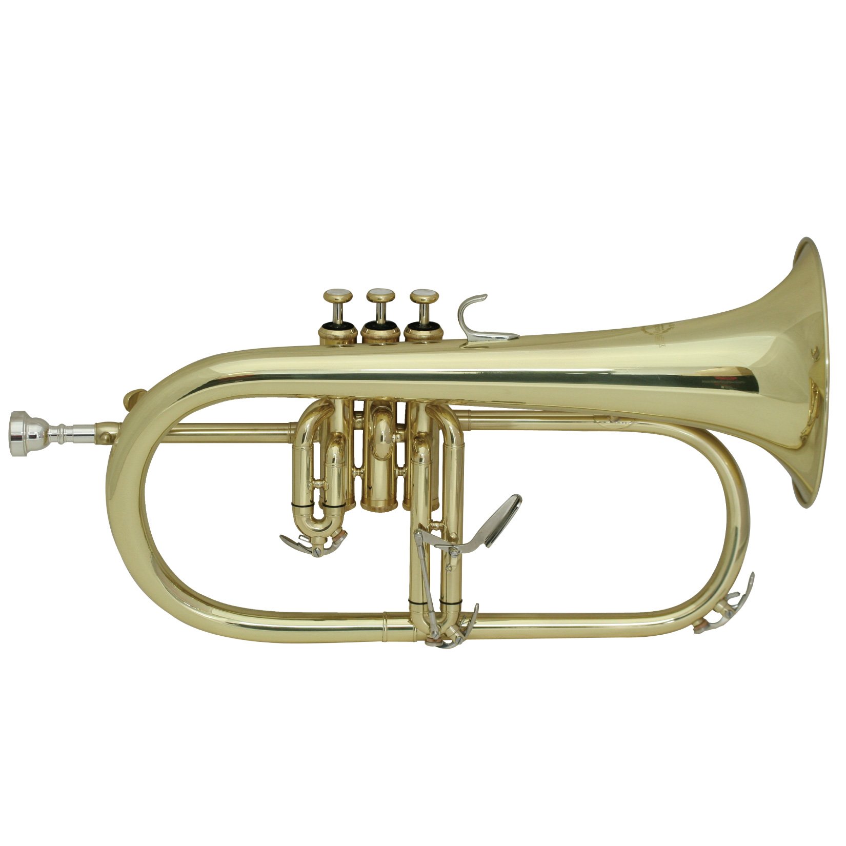 【中古】【非常に良い】MAXTONE フリューゲルホルン B♭管 ゴールドラッカー仕上げ FH-50L セミハードケース付