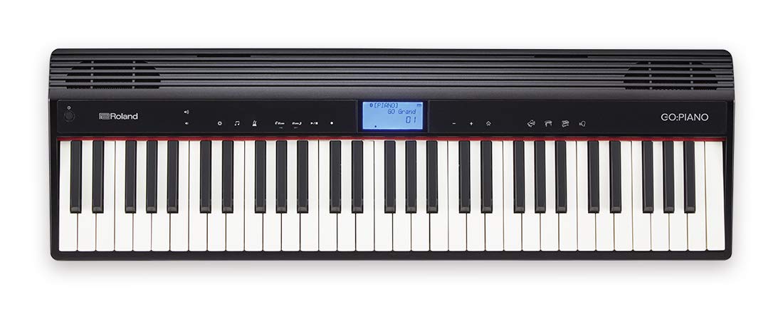 【中古】【非常に良い】Roland ローランド GO:PIANO エントリーキーボード GO-61P ポータブル 電子ピアノ 61鍵盤 Bluetooth対応 コンパクト ヘッドホン対応 AC/電池で駆動可能 ブラック