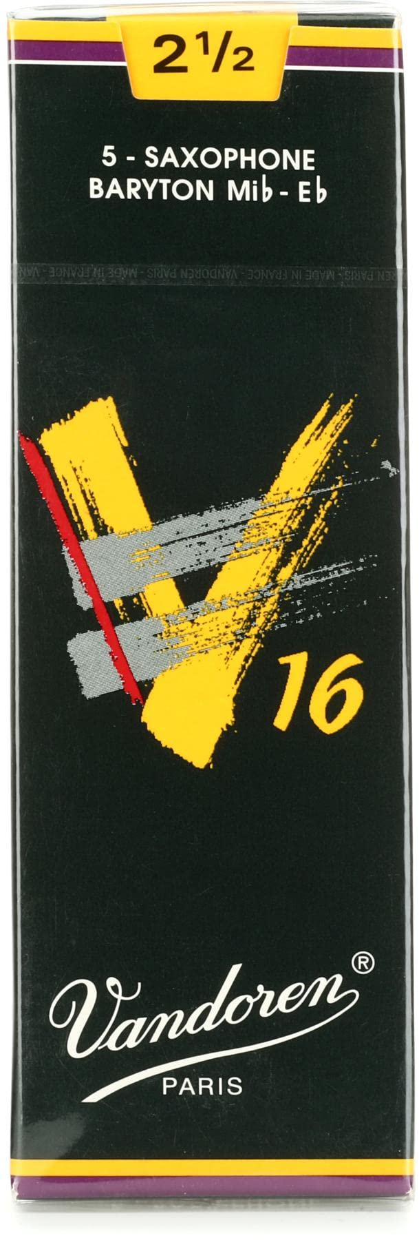 【中古】【非常に良い】バンドーレン Vandoren バリトンサクソフォンリード V16硬さ : 2-1/2 (5枚入り)