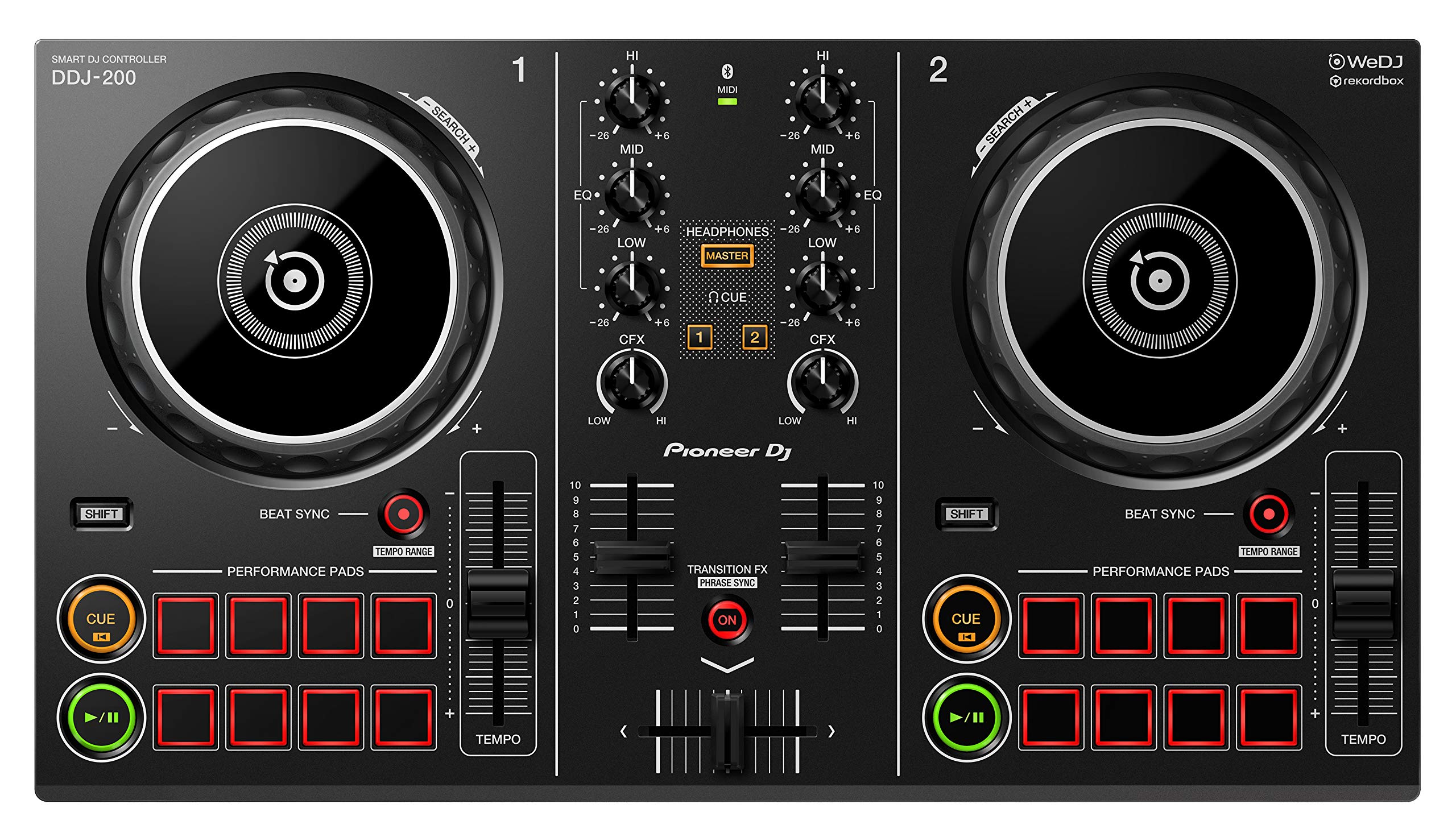 【中古】【非常に良い】Pioneer DJ スマートDJコントローラー DDJ-200