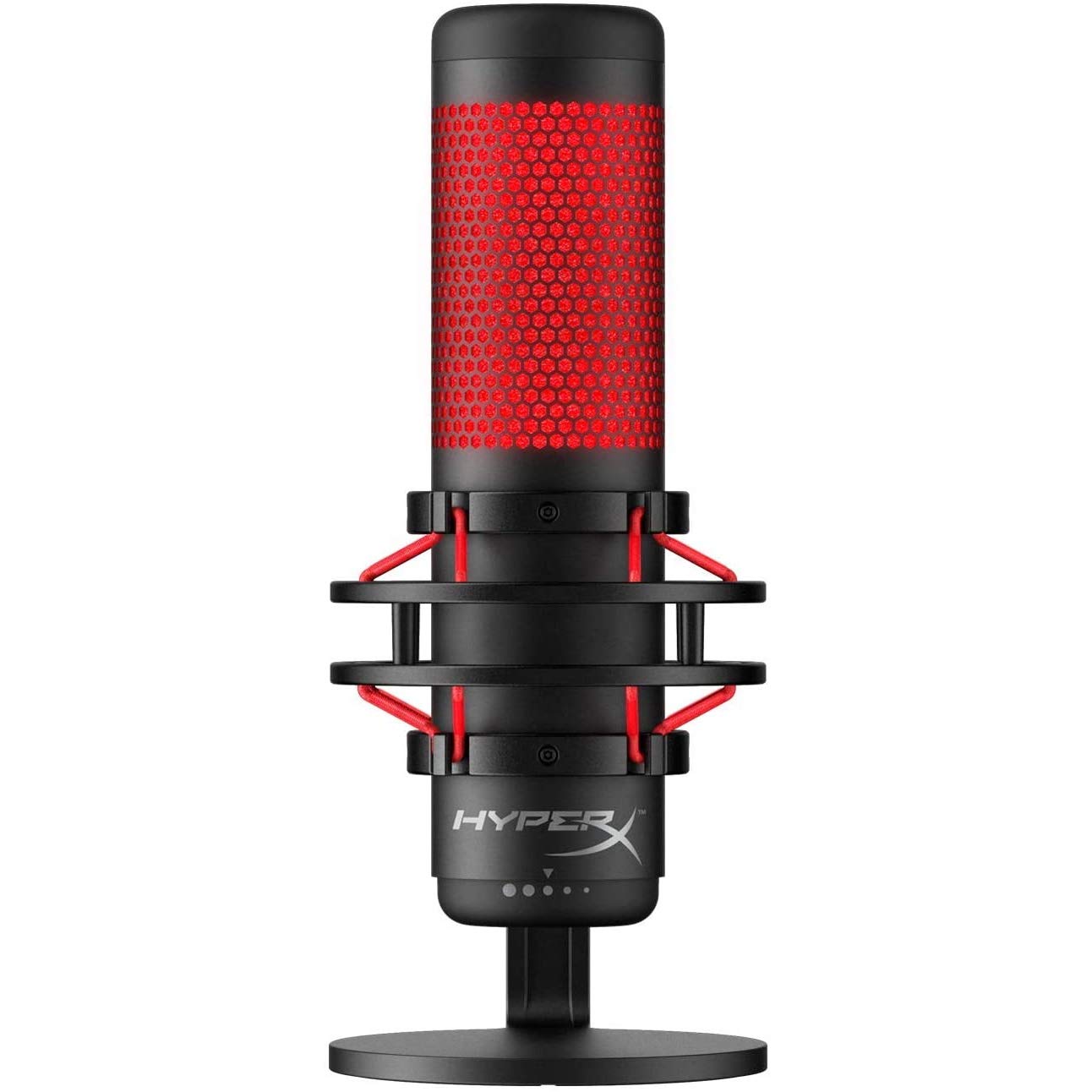【中古】【非常に良い】HyperX QuadCast スタンドアロンマイク ストリーマー/コンテンツクリエーター/ゲーマー向け/PCPS4使用可能 2年保証 HX-MICQC-BK ( 4P5P6AA )