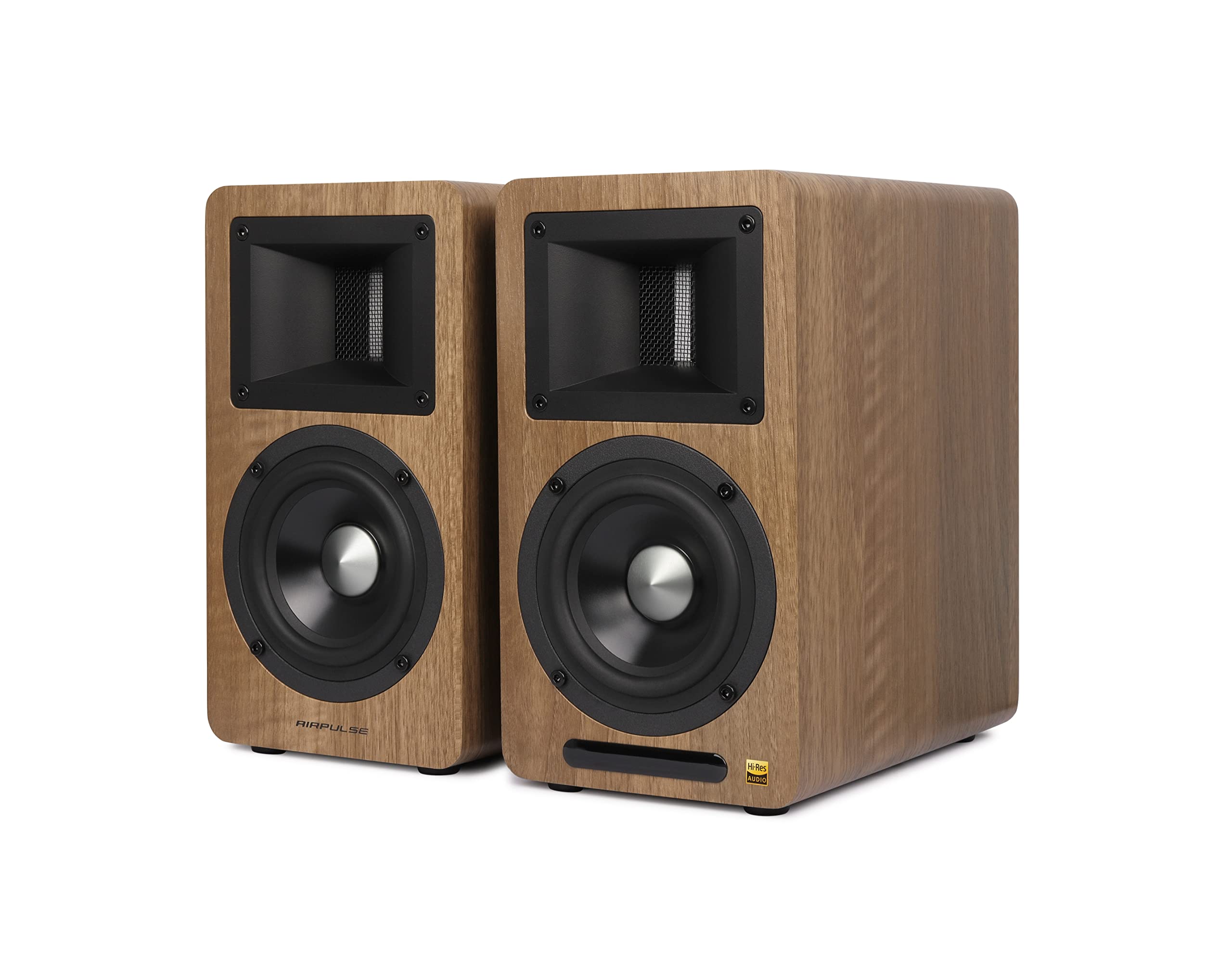 【中古】【非常に良い】Airpulse A80 ブックシェルフスピーカー アクティブ アンプ内蔵 Bluetooth5.0/USB/AUX/PC/光入力 100W出力 ハイレゾ サブウーファー出力端子搭載 リモコン付き|スカイマーケットプラス