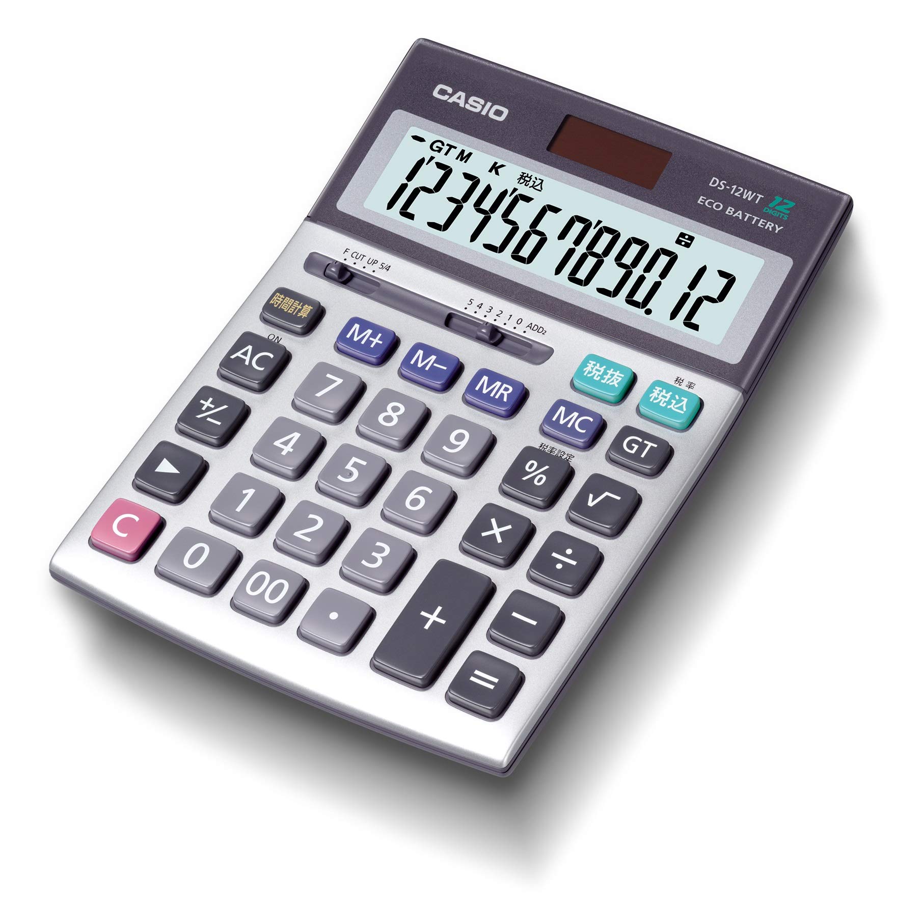 【中古】【非常に良い】カシオ 本格実務電卓 12桁 グリーン購入法適合 デスクタイプ DS-12WT-N|スカイマーケットプラス