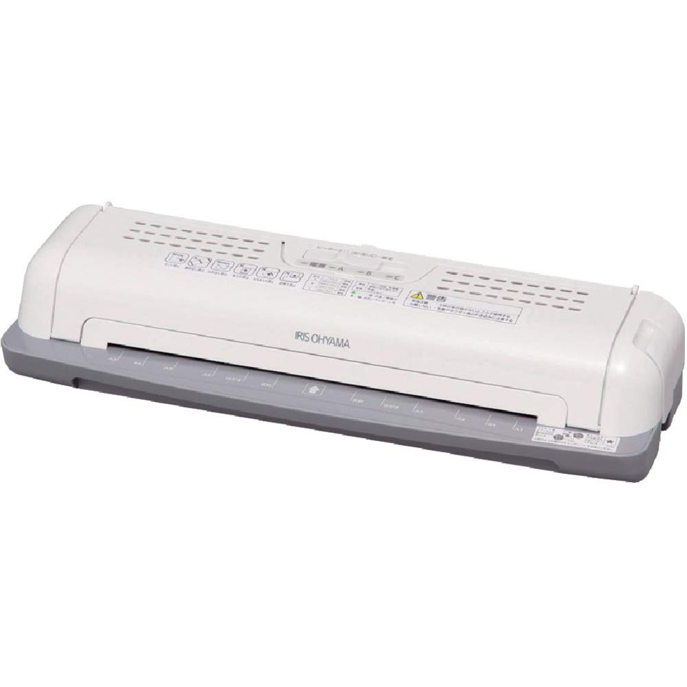【中古】【非常に良い】アイリスオーヤマ ラミネーター A3/A4対応 ~150μm対応 ウォームアップ時間6分 温度調節機能付き ホワイト/グレー LTA32W|スカイマーケットプラス