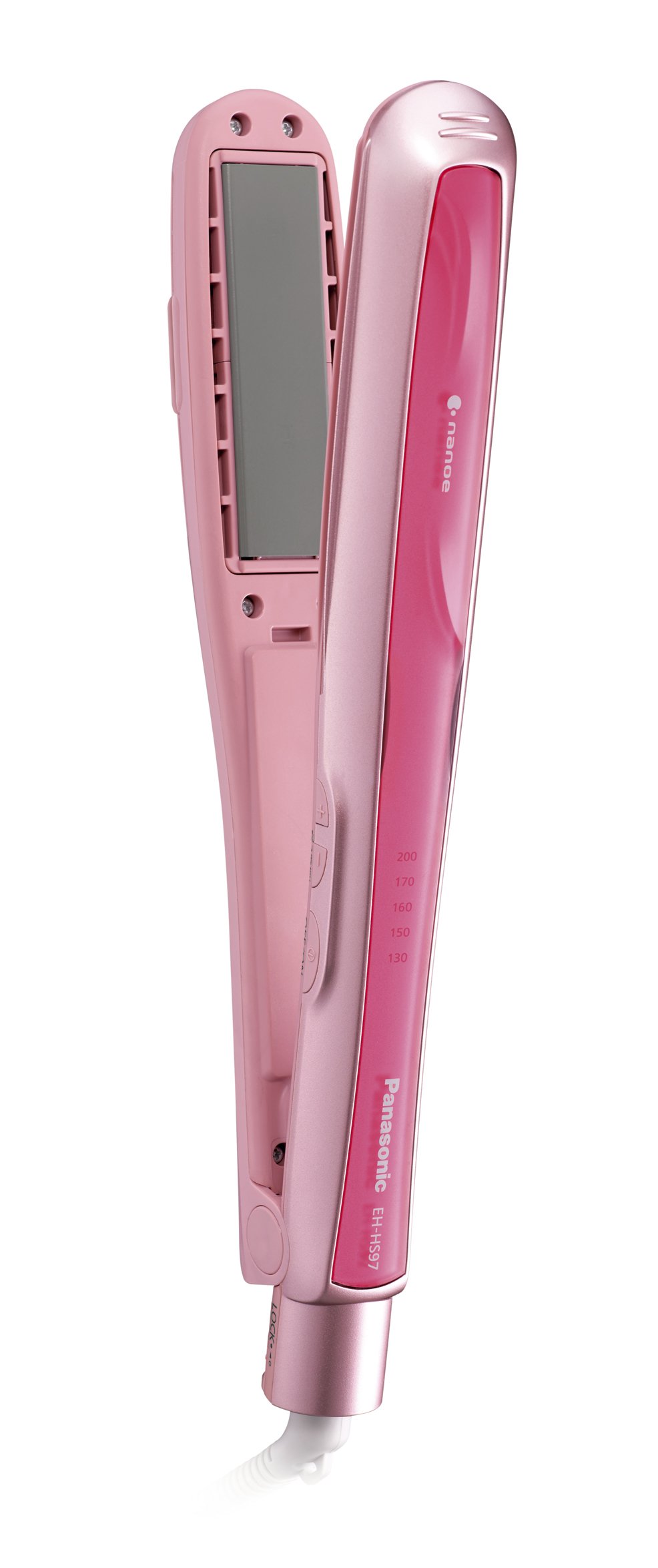 【中古】【非常に良い】パナソニック ヘアアイロン ストレート用 海外対応 ナノケア ピンク EH-HS97-P