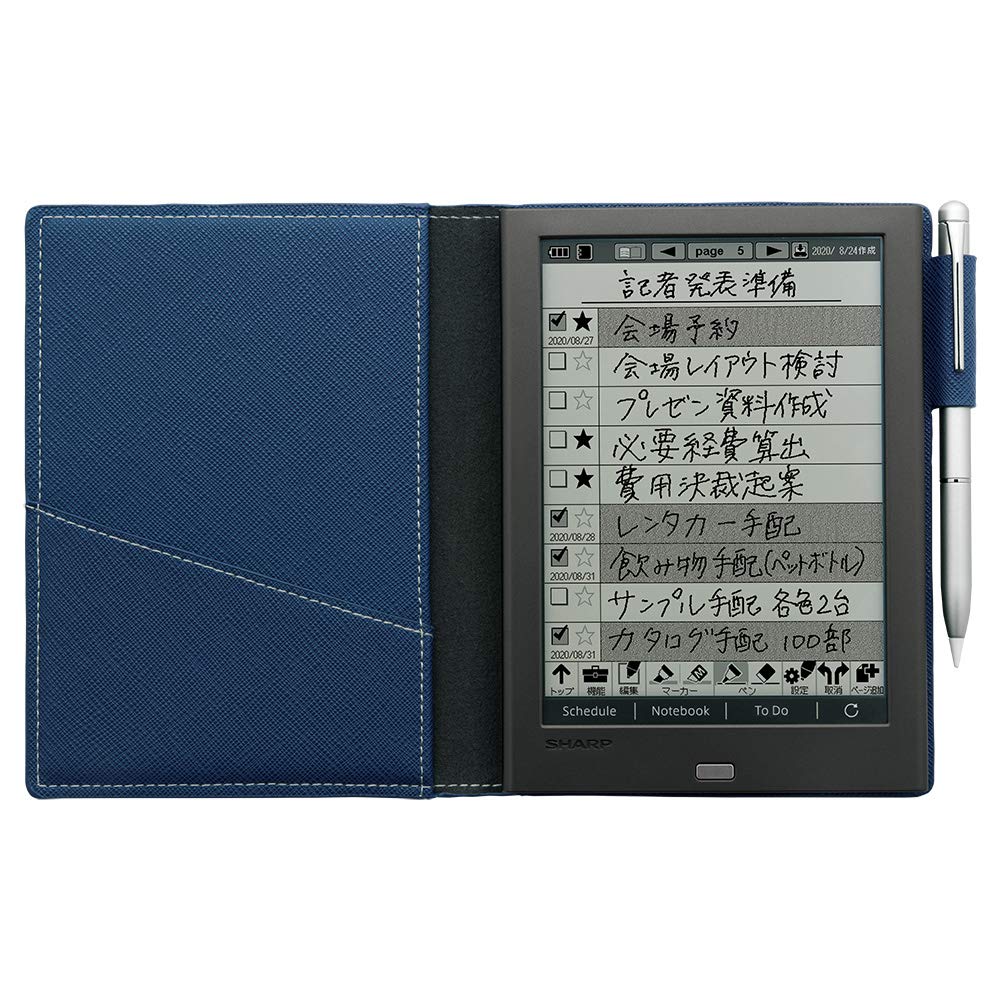【中古】【非常に良い】シャープ 電子ノート 電子メモ WG-PN1 手帳機能付き Eink 電子ペーパーディスプレイ搭載