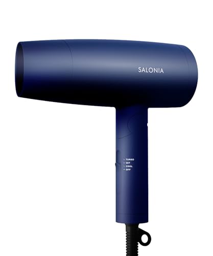 【中古】【非常に良い】SALONIA サロニア スピーディーイオン ドライヤー 大風量 速乾 軽量 マイナスイオン ヘアドライヤー SL-013NV ネイビー