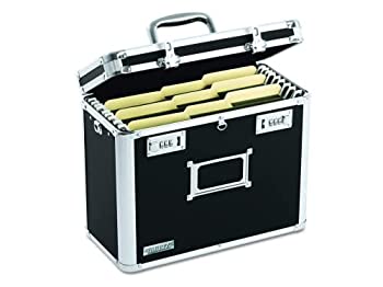 【中古】【輸入品・未使用】Locking File Tote Storage Box, Letter, 13-3/4 x 7-1/4 x 12-1/4, Black (並行輸入品)画像