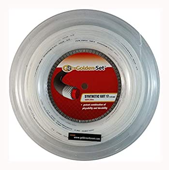 【中古】【インポート品・未当てはめる】Golden Set Synthetic Gut 17?G ( 1.25?粍）、木管( 660フィート / 200?m）、庭球文字記号列 白いこと