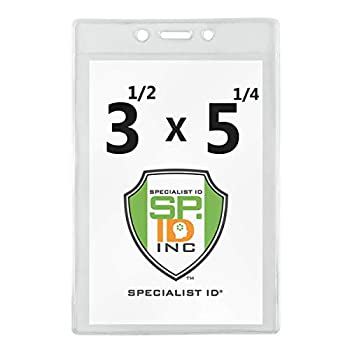 【中古】【輸入品・未使用】100パック3?1?/ 2?, x 5?1?/ 4?, Clear LargeバッジホルダーbyスペシャリストID ( 4?x 6外側)|スカイマーケットプラス