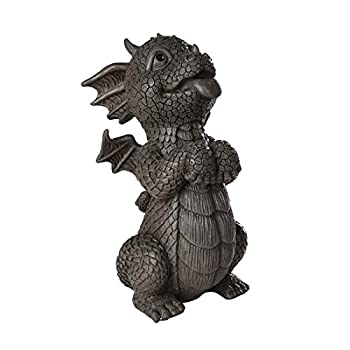 【中古】【輸入品・未使用】Garden Dragon Good Dragon Panting Dragon Garden表示装飾アクセントSculptureストーン仕上げ10インチTall