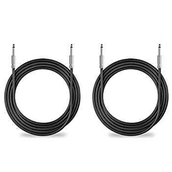 【中古】【輸入品・未使用】Dekomusic 2パック 25フィート 1/4インチから1/4インチ スピーカーケーブル 真の12AWGパッチコード 1/4インチオスDJ/PAオーディオススピーカーケ