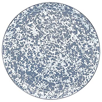 【中古】【輸入品・未使用】Golden Rabbit Enamelware 15.5?, Gray Swirl Serving Tray