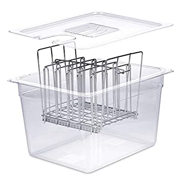 【中古】【輸入品・未使用】Vaeske 蓋付き真空容器 | ほとんどの真空調理器に対応 | 真空調理器アクセサリー (12クォート、ラック)