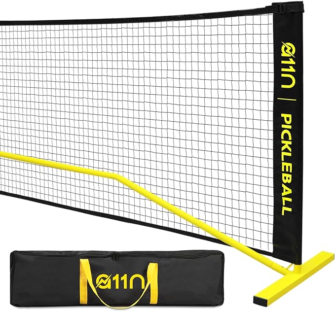【中古】【輸入品・未使用】A11N ポータブルピックルボールネットシステム 22フィート 規定サイズ イエロー/ブラック