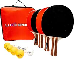 【中古】【輸入品・未使用】ピンポンパドルset-4プレミアムTable Tennis Rackets / Paddles 8?3つ星Balls withポータブル旅行携帯ケース???RecまたはPro再生キット???2?/ 4?