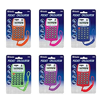 【中古】【非常に良い】BAZIC 8桁ポケットサイズ電卓withネック文字列(ケースof 144?)|スカイマーケットプラス