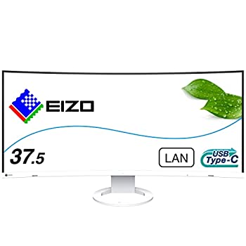 【中古】EIZO FlexScan EV3895-WT （37.5型/3840×1600/ウルトラ広広とした曲面管する/アンチグレアIPS/疲労困憊目助け出す/白いこと）