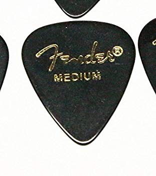 【中古】【非常に良い】Fender ピック×10枚 ティアドロップ MEDIUM-BLK wyw801m