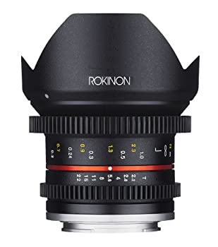 【中古】【非常に良い】Rokinon Cine CV12M-FX 12mm T2.2 シネレンズ 富士フイルムXマウントカメラ用