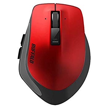 【中古】バッファロー 無線BlueLEDプレミアムフィットマウス Mサイズ レッド 2zzhgl6