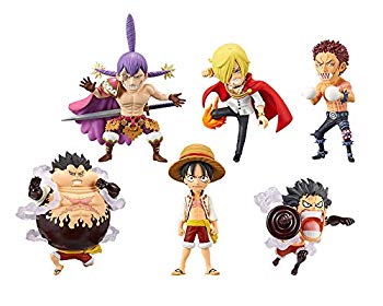 【中古】ワンピース ワールド コレクタブル フィギュア Battle of Luffy Whole Cake Island スネイクマン クラッカー カタクリ e6mzef9｜スカイマーケットプラス