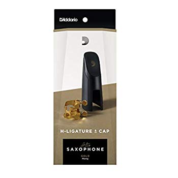 【中古】RICO リガチャー ラバー用 アルトサクソフォーン 金メッキ(プラスチックキャップ付) HAS1G 2mvetro|スカイマーケットプラス