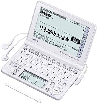 【中古】CASIO Ex-word 電子辞書 XD-GF6550WE ホワイト 音声対応 130コンテンツ収録 多辞書総合モデル クイックパレット付き5.7型(横117.0×縦66.1mm)タ wyw801m|スカイマーケットプラス