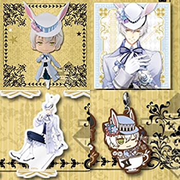 【中古】一番くじ ツキウタ。 ～Rabbits Kingdom～ C賞 霜月隼フィギュア E賞 白兎王国色紙 F賞 アクリルスタンド G賞 ラバーマスコット 4点セット 霜月