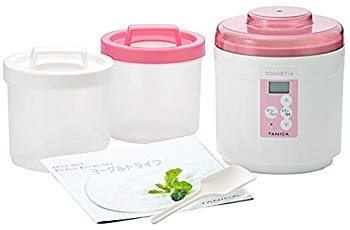 【中古】TANICA 【温度調節機能で市販・カスピ海・ケフィアヨーグルト / 納豆・甘酒に対応】 ヨーグルティア スタートセット ピンク YM-1200-NR wyw801m｜スカイマーケットプラス