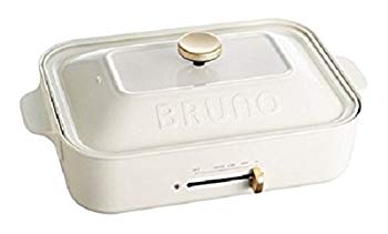【中古】BRUNO コンパクトホットプレート ホワイト 平面 たこ焼き プレート セット BOE021-WH qqffhab｜スカイマーケットプラス