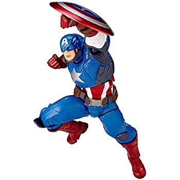【中古】figure complex AMAZING YAMAGUCHI Captain America キャプテン・アメリカ 約163mm ABS&PVC製 塗装済みアクションフィギュア リボルテック n5ksbvb