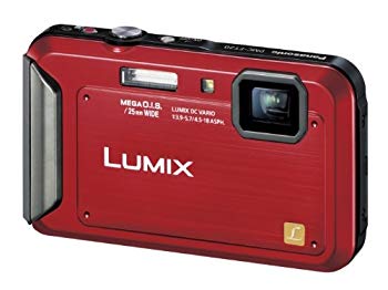 【中古】パナソニック デジタル写真機 ルミックス 雨合羽模範例 シャイニーレッド DMC-FT20-R tf8su2k