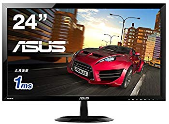 【中古】ASUS ゲーミングモニター24型 フルHDディスプレイ (応答速度1ms / HDMI&times;2ポートD-sub/スピーカー内蔵 / 3年保証) VX248H qqffhab｜スカイマーケットプラス