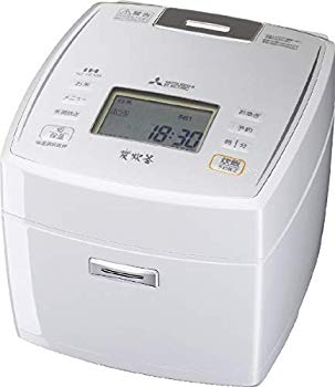 【中古】三菱 IHジャー炊飯器(5.5合炊き) ピュアホワイトMITSUBISHI 備長炭炭炊釜 NJ-VE109-W mxn26g8|スカイマーケットプラス