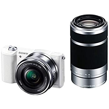 【中古】ソニー ミラーレス一眼 α5100 ダブルズームキット E PZ 16-50mm F3.5-5.6 OSS + E 55-210mm F4.5-6.3 OSS ホワイト ILCE-5100Y|スカイマーケットプラス