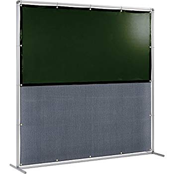 【中古】吉野 遮光火花兼用衝立(ダークグリーン×A種シート)2×2 単体型固定足 YS-22SF-DG-BW 火花用衝立 z2zed1b