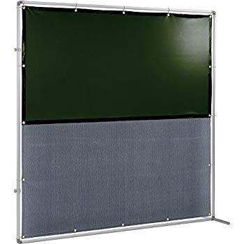 【中古】吉野 遮光火花兼用衝立(ダークグリーン×A種シート)2×2 接続型固定足 YS-22JF-DG-BW 火花用衝立 z2zed1b