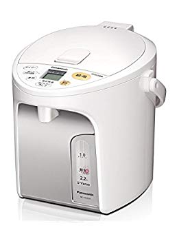 【中古】パナソニック 電気ポット 2.2L 真空断熱 省エネ保温 お好み温度調節 給湯量(2段階+コーヒー用) コードレス給湯 ホワイト NC-HU224-W d2ldlup|スカイマーケットプラス