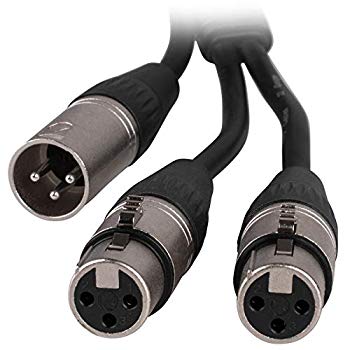 【中古】Talent yxm2?X f01?XLRオスtoデュアルXLRメスYアダプタスプリッタコンバイナケーブル1?ft。 n5ksbvb