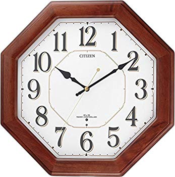 【中古】CITIZEN シチズン 掛け時計 電波時計 ネムリーナハピネス 木枠 8MY472-006 g6bh9ry