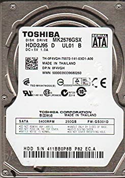 【中古】mk2576gsx、hdd2j95?D ul01?B、Toshiba 250?GB SATA 2.5捉え所の無い運転