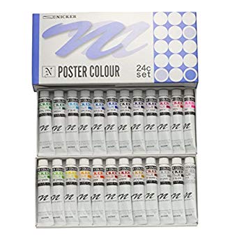 【中古】ニッカボッカ 水彩画えの具 テンペラ 24色仕かける 20ml(6号) 2mvetro
