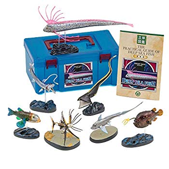 【中古】【非常に良い】カロラータ 深海魚 フィギュア ( 立体図鑑 ) 魚 リアル フィギュアボックス [解説書/スタンド付き] 食品衛生法クリア 7種 dwos6rj｜スカイマーケットプラス