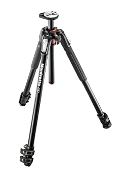 【中古】【人並み外れたに好いたらしい】Manfrotto マンフロット 写真機 三脚架 MT190XPRO3 3 Section Aluminum Tripod Legs with Q90 Column (Black)