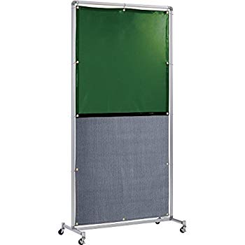 【中古】吉野 遮光火花兼用衝立(グリーン×A種シート)1×2 単体キャスター YS-12SC-G-BW 火花用衝立 z2zed1b